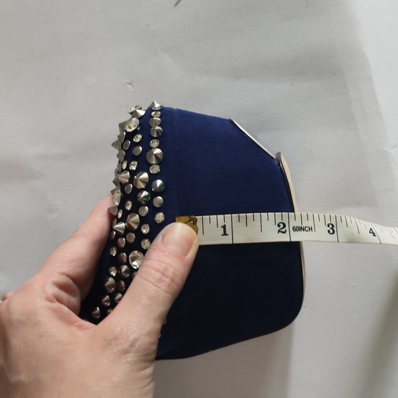Blue ZigiNY Black Label Brink Studded Platform Pumps Stiletto Size 7 - Picture 12 of 16